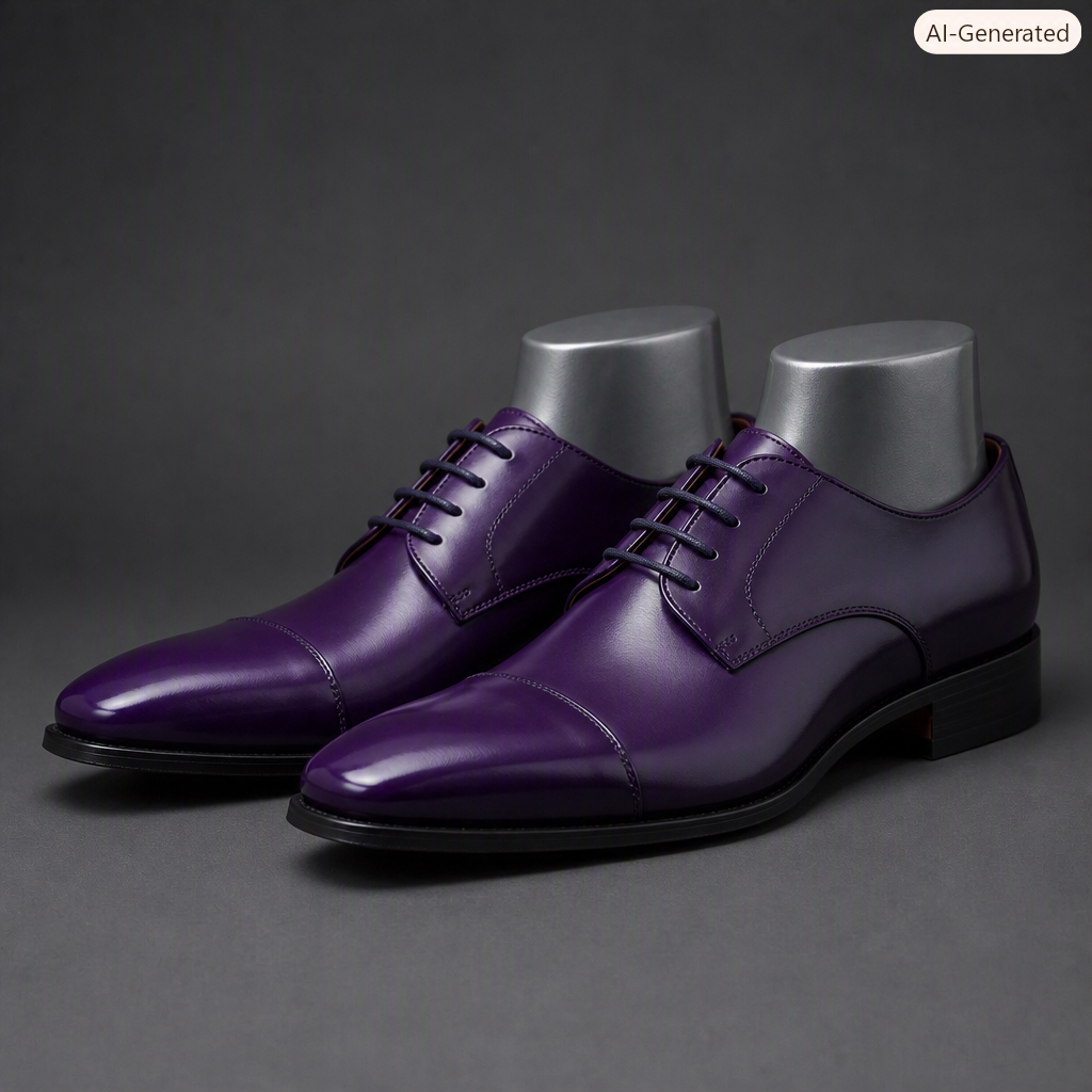 Purple Derby Shoes