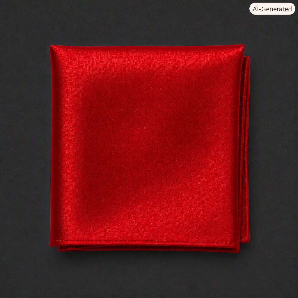 Red Pocket Square Gives Pop
