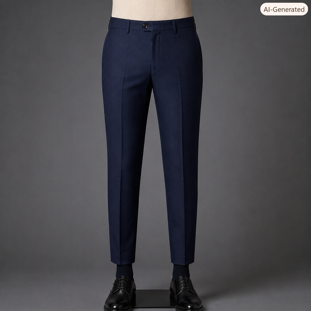 Slim Fit Navy Pants
